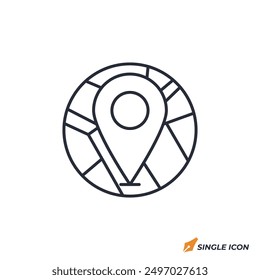 Map Pin icon vector illustration. Map Pin symbol isolated on white background
