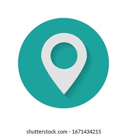 Kartenstift-Symbol. Vektorillustration-Illustrator