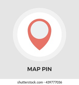 Map Pin Icon Vector icon isolated on the white background.