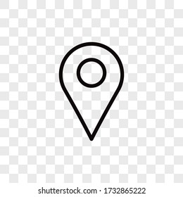 Mapa vectorial de icono de pin. Signo de ubicación