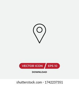 Map pin icon vector. Location sign