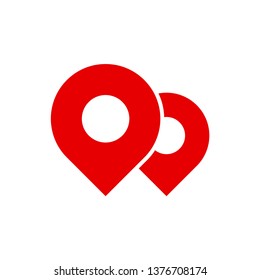map pin icon vector logo template 