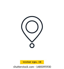 Map Pin Icon Vector Logo Design Template