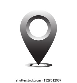 Map pin icon vector. Map marker vector for map gps pointer, map coordinate  in 3d style design gradient color
