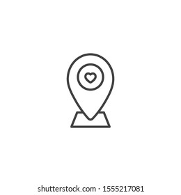 Map pin icon vector on white background