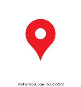 Map Pin icon. Pin Vector, Red