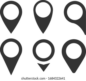 
Map pin icon vector set