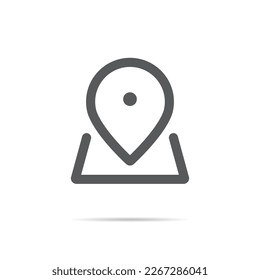 Map pin icon vector. Social media location concept