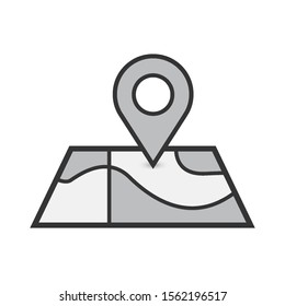 Map pin icon, vector in trendy flat style isolated on white background. Eps 10