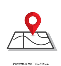 Map pin icon, vector in trendy flat style isolated on white background. Eps 10