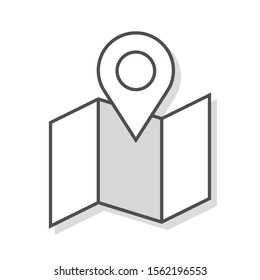Map pin icon, vector in trendy flat style isolated on white background. Eps 10
