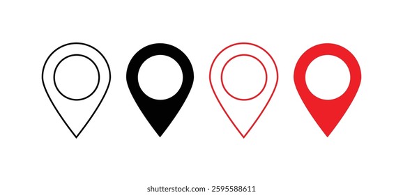 Map pin.Pin icon vector for web and mobile app. Location sign and symbol. destination icon. 