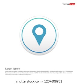 Map pin icon White Background icon template - vector icon