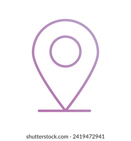 icono de pin de mapa con ilustración de material vectorial de fondo blanco