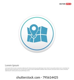 Map pin icon White Background icon template
