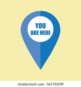 Map Pin Icon With You Are Here