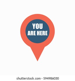 Map Pin Icon With You Are Here