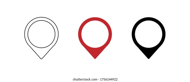 Kartenpin-Symbol für Ihr Design. Zeigermarkierungskonzept im Vektorflachstil.