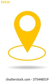 Map pin icons color.Map pointers on white background vector illustration