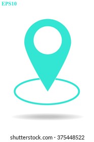 Map pin icons color.Map pointers on white background vector illustration