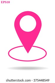 Map pin icons color.Map pointers on white background vector illustration