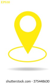 Map pin icons color.Map pointers on white background vector illustration