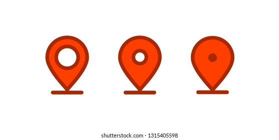 Map pin icons, location icon vector set