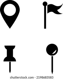 Kartensymbole auf weißem Hintergrund.EPS