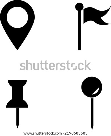 Map Pin Icons on white background..eps