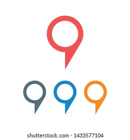 Map pin icons symbol vector