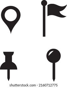 Mapa Iconos de clavija ilustración vectorial en fondo blanco..eps
