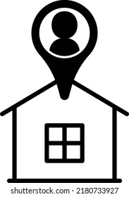A map pin indicating one person in the house.