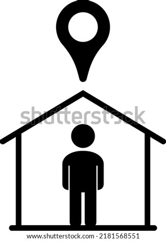 A map pin indicating one person in the house.