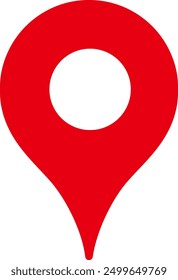 El mapa pin aislado sobre fondo blanco