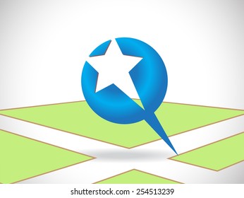 Map pin landmark