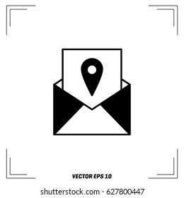 Map pin with letter