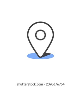Map pin line icon. linear style sign for mobile concept and web design. Navigation point outline vector icon. Symbol, logo illustration. Vector graphics