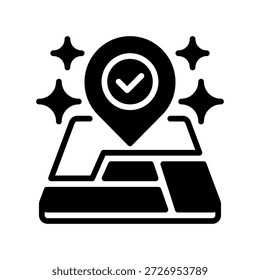 Ícone da Linha do Pin do Mapa, Símbolo de Estrutura de Tópicos para Controle de Localização, Navegação GPS, Ponto de Destino, Marcador de Endereço e Posição Geográfica. Ícone de sinal vetorial.