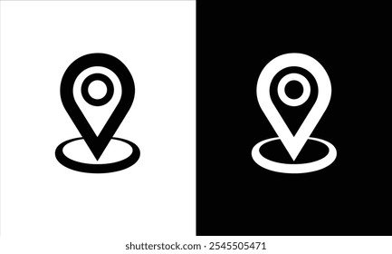 Map Pin Line Icon, Point, Locator, location pin icon symbol sign isolated on transparent background,  outline and filled version.