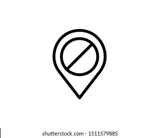 Map pin line icon. Vector symbol in trendy flat style on white background. Web sing for design.