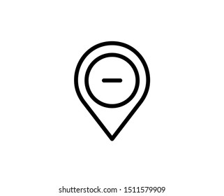 Map pin line icon. Vector symbol in trendy flat style on white background. Web sing for design.