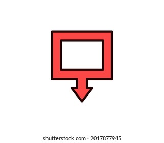 Map pin line icon. Vector symbol in trendy flat style on white background. Travel sing for design.
