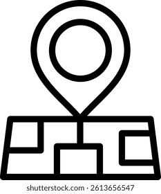 Map Pin Line Vector Icon Design
