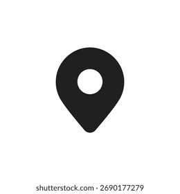 Map pin, linear icon. Location and geotag for navigation