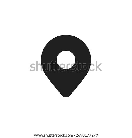 Map pin, linear icon. Location and geotag for navigation