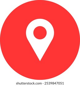 Pino do mapa, localização, ícone do vetor GPS