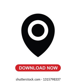 Map pin, map location icon