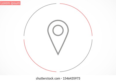 Map pin location. Location icon.