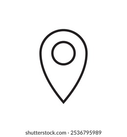 Map pin, location icon in line style. Address sign symbol