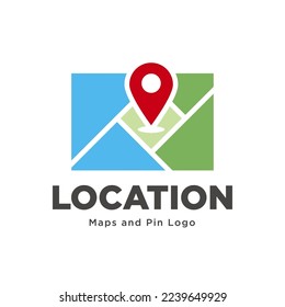 map pin location icon logo design 